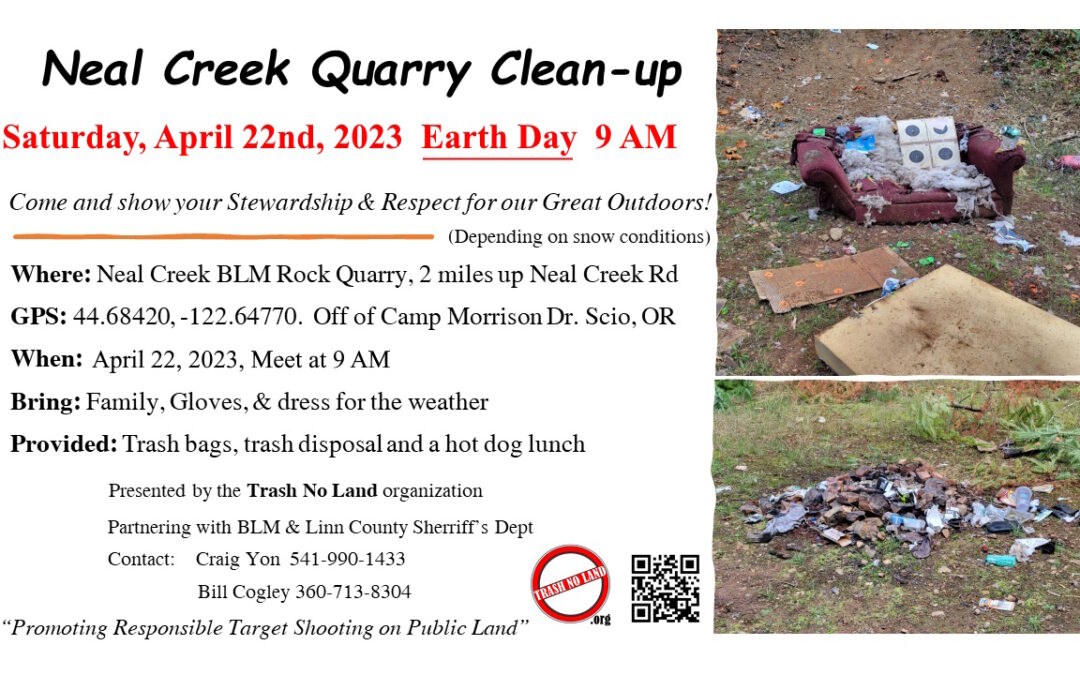 Neal Creek Quarry Cleanup, SE of Stayton OR