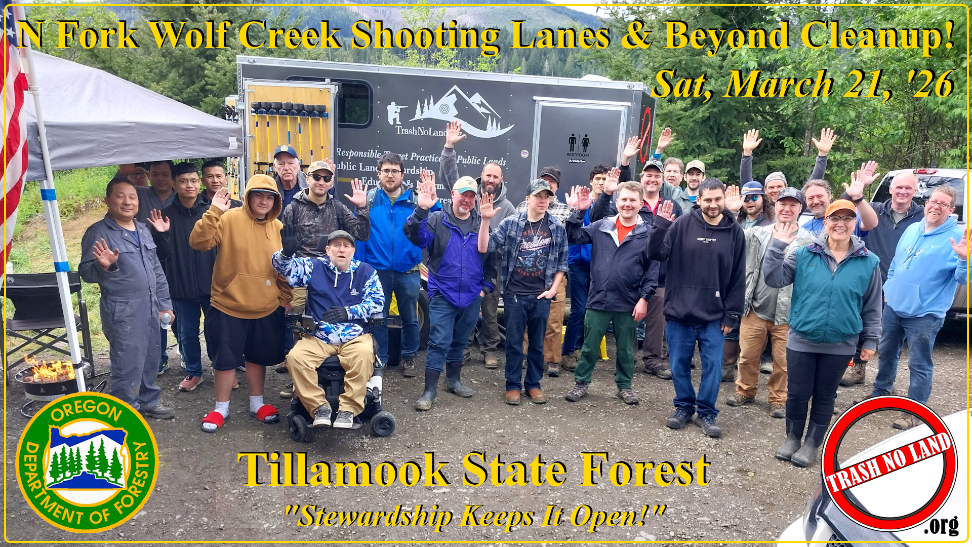 North Fork Wolf Creek and Beyond Cleanup - Trash No Land